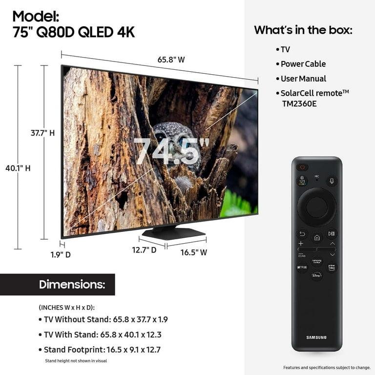 Samsung 75" Class Q80D QLED 4K Smart TV QN75Q80DAFXZA 2024 - Image 4