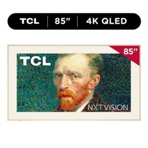 TCL 85" Class NXTVISION TV 4K QLED Smart TV with Google TV and Flush Wall Mount (NEW 2024), 85A300W