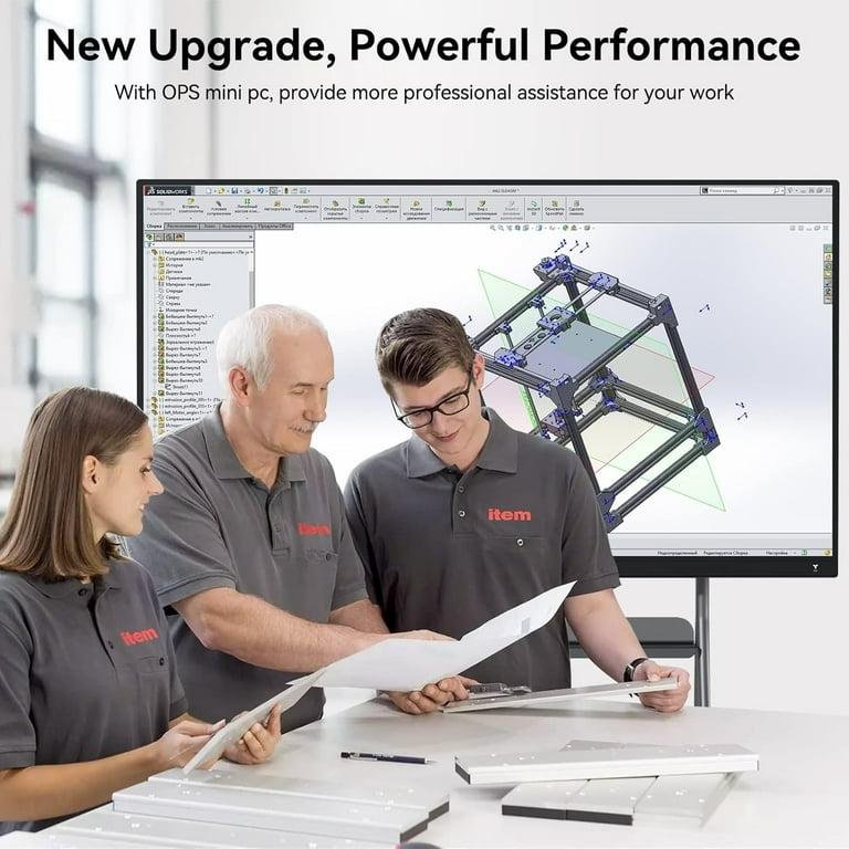 TIBURN HQ Board 75" R2 MAX, Smart Board 4K UHD Touch Screen All-in-One Computer for Office and Classroom with Android 13 and Windows 11 Pro & Open App Ecosystem - Image 6