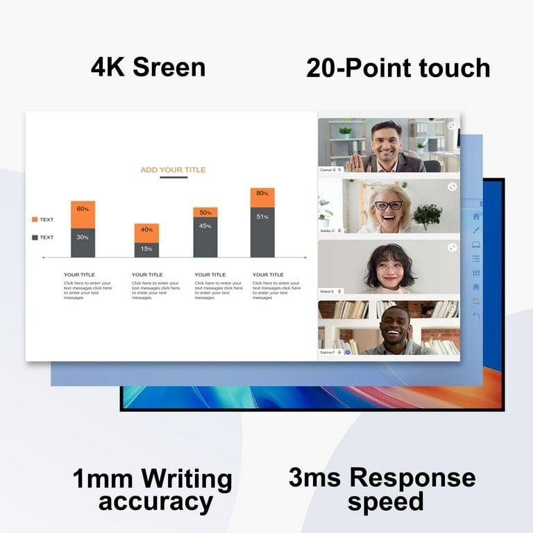 Tiburn FLIP HUB 55" S2 Android 13.0 4K UHD Rotating Smart Board | Touch Screen, Ideal for Office, Classroom, Home, Advertising Display with Mobile Stand - Image 2