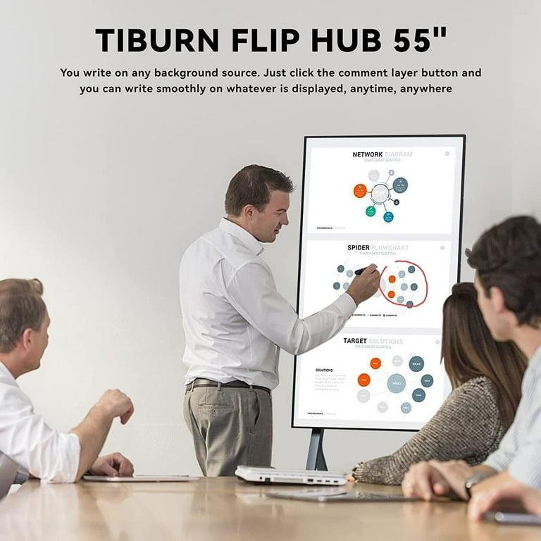 Tiburn FLIP HUB 55" S2 Android 13.0 4K UHD Rotating Smart Board | Touch Screen, Ideal for Office, Classroom, Home, Advertising Display with Mobile Stand - Image 9