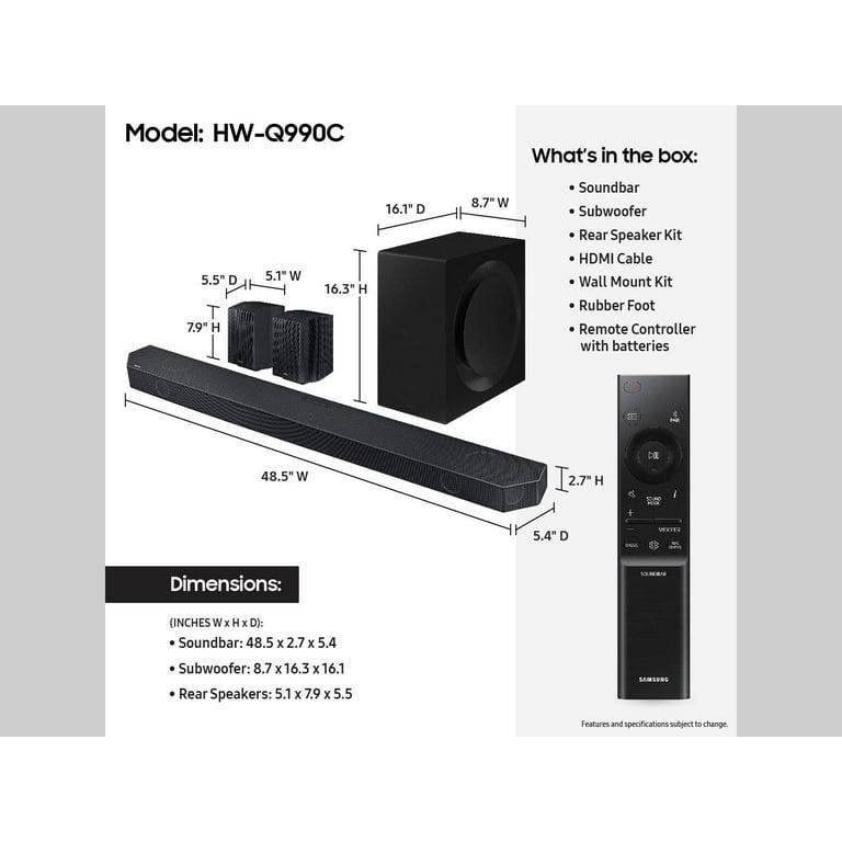 SAMSUNG Q-Series 11.1.4ch Wireless Dolby Atmos Soundbar + Rear Speakers w/ Q-Symphony HW-Q990C/ZA - Image 3