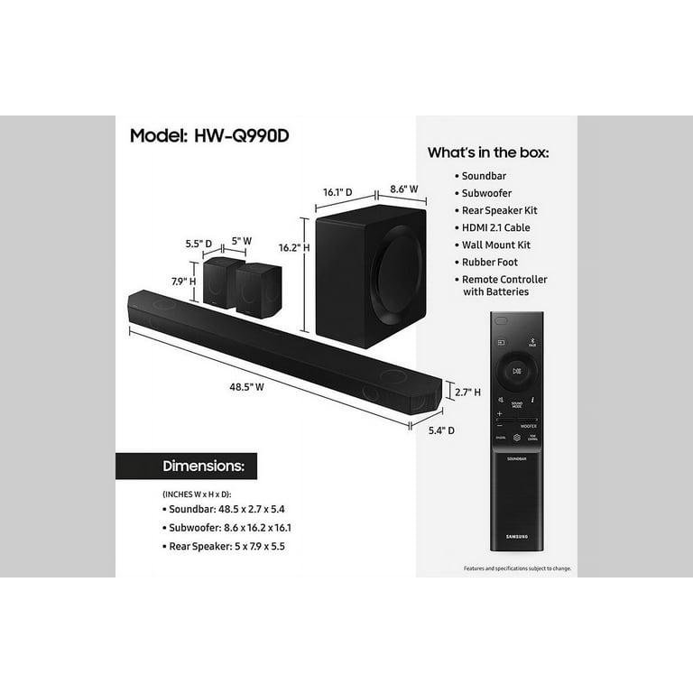 SAMSUNG Q-series 11.1.4 ch. Wireless Dolby ATMOS Soundbar + Rear Speakers with Q-Symphony HW-Q990D - Image 3