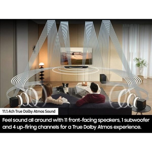 SAMSUNG Q-series 11.1.4 ch. Wireless Dolby ATMOS Soundbar + Rear Speakers with Q-Symphony HW-Q990D - Image 5