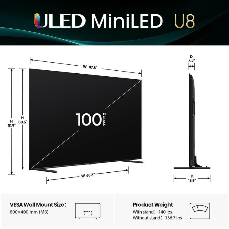 Hisense 100" Class U8 Series Mini-LED ULED 4K UHD Google Smart TV (100U8QG, 2025 Model) - Image 15