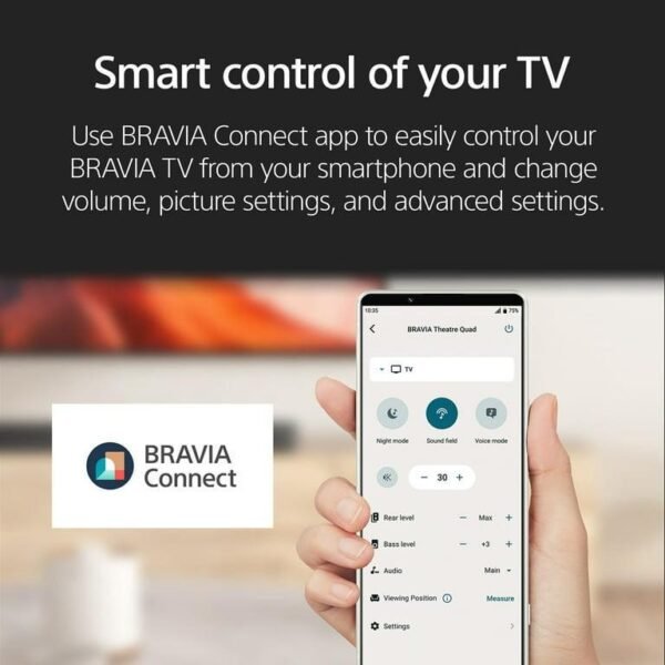 Sony 98" class BRAVIA 5 Mini LED 4K HDR Smart Google TV K-98XR50, 2025 Model - Image 2
