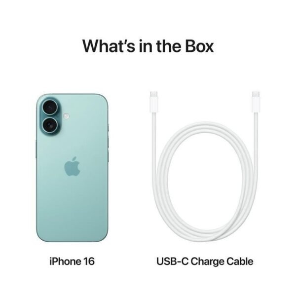 Straight Talk Apple iPhone 16, 128GB, Teal - Image 7