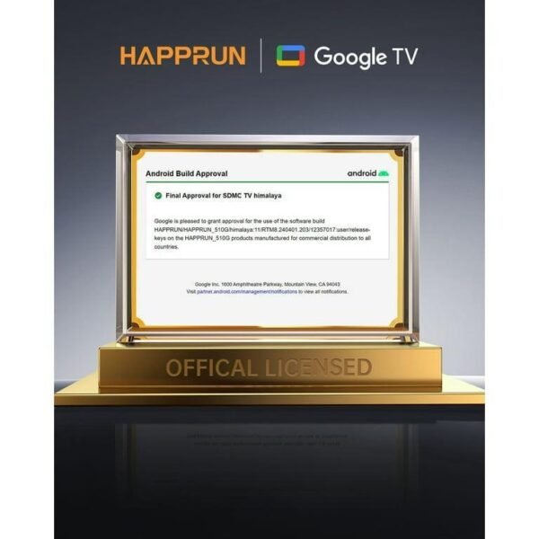 HAPPRUN 4K Google TV Projector with WiFi and Bluetooth,Google Officially Licensed, Dolby Audio - Image 8