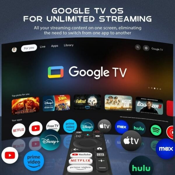 HAPPRUN 4K Google TV Projector with WiFi and Bluetooth,Google Officially Licensed, Dolby Audio - Image 6
