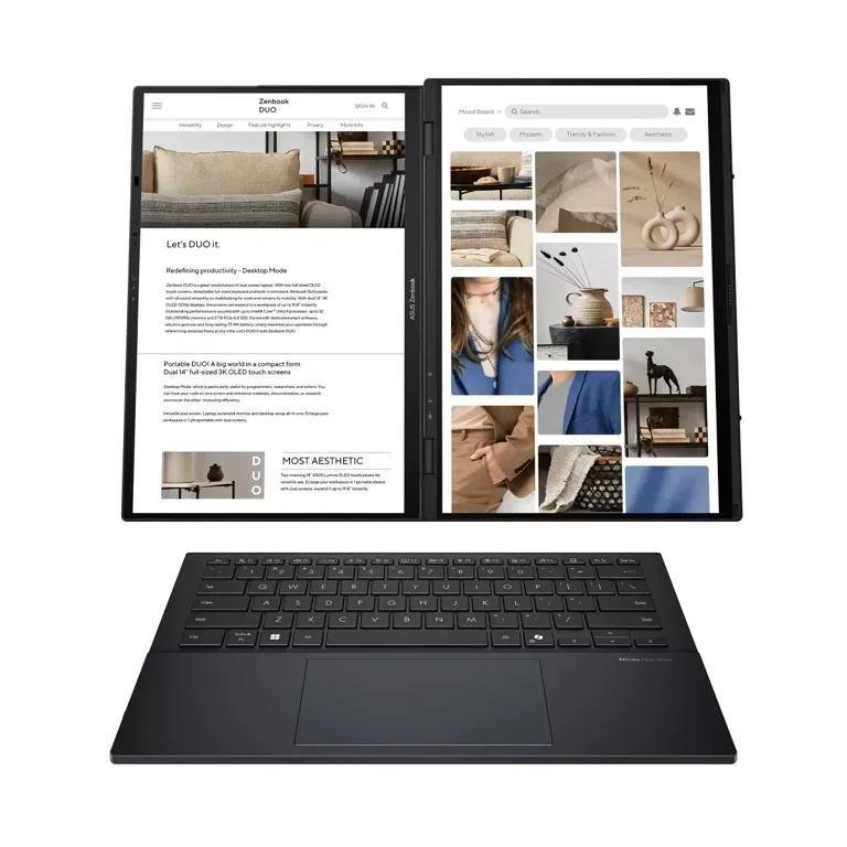 ASUS Zenbook DUO 14" OLED Touchscreen Laptop - Intel EVO Edition Powered by Intel Core Ultra 9 Series 2 Processor - Dual 14" OLED Touch 120Hz Displays - 2TB SSD - Windows 11 - Image 5