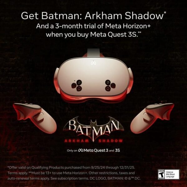 Meta Quest 3S 128GB - Get Batman: Arkham Shadow and a 3-Month Trial of Meta Horizon+ Included - All-In-One Headset - Image 9