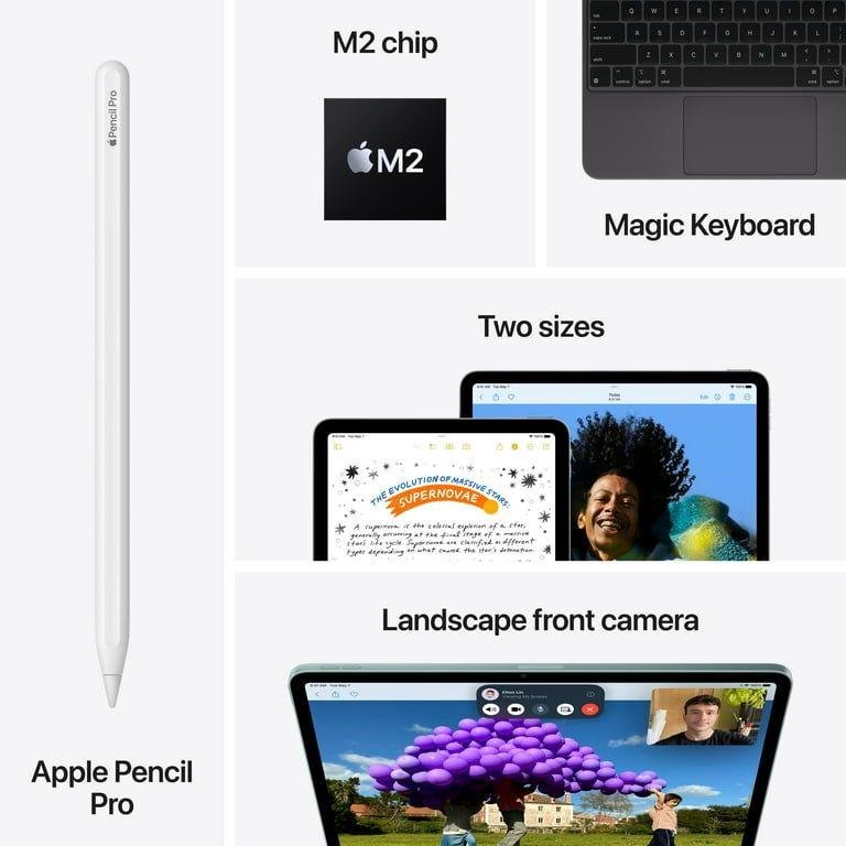2024 Apple 11-inch iPad Air M2, Built for Apple Intelligence, Wi-Fi 128GB - Blue - Image 4