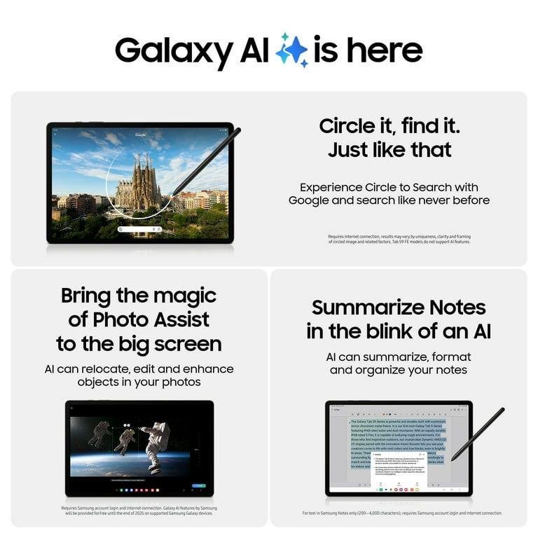 Samsung Galaxy Tab S9 11" Widescreen Tablet with S Pen, 256GB, Android 13, Graphite - Image 3