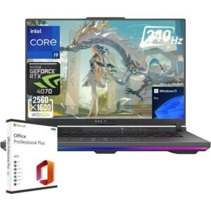 ASUS ROG Strix G16 16” Gaming Laptop, Intel i9-14900HX, NVIDIA GeForce RTX 4070, 64GB DDR5, 1TB SSD, Wi-Fi 6E, Windows 11 Pro