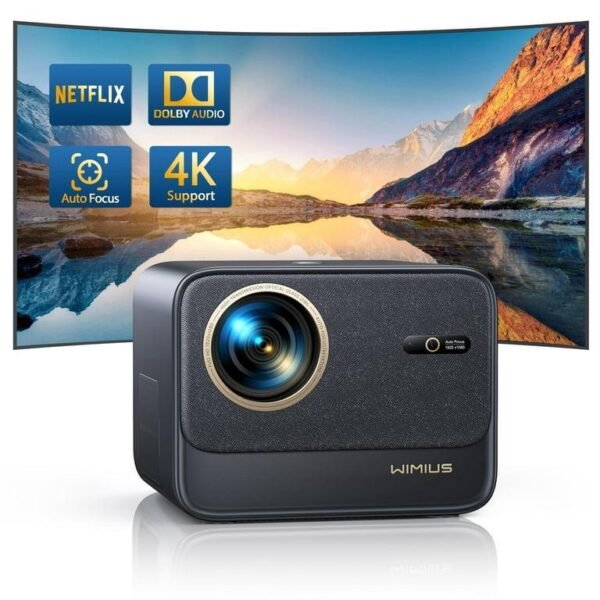 [Netflix Certified & Dolby Audio] WiMiUS 4K Projector with WiFi and Bluetooth, 700ANSI Lumens, Auto Focus & 6D Keystone, Built-in Streaming Apps, Outdoor & Home Theater Movies - Image 6