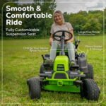 Greenworks 60V 42" Cordless Battery CrossoverT Riding Lawn Mower + (6) 8.0Ah Batteries & 600kW Charger 7422402