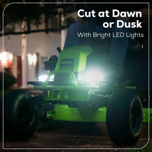 Greenworks 60V 42" Cordless Battery CrossoverT Riding Lawn Mower + (6) 8.0Ah Batteries & 600kW Charger 7422402 - Image 3