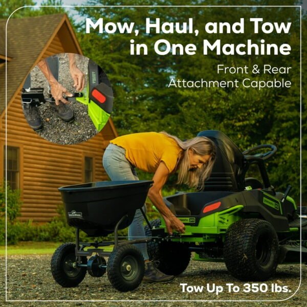 Greenworks 60V 42" Cordless Battery CrossoverT Riding Lawn Mower + (6) 8.0Ah Batteries & 600kW Charger 7422402 - Image 5