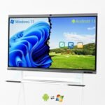 Smart Board, 65 Inch 4K Electronic Digital Whiteboard Built in Dual System(Android 13+Windows 11 Pro) and Auto-framming Camera Smartboards for Conference Classroom Professionals