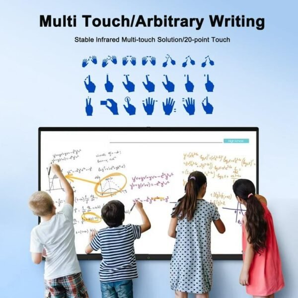 YCKJNB 65-inch Smart White Board, 4K UHD 2160P Touch Screen Display Whiteboard, Built-in UHD Camera, Open Application Ecosystem, Interactive Whiteboard for Business Office with Wall Mount Bracket - Image 4