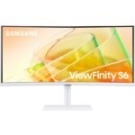 Samsung 34" ViewFinity S65TC Ultra-WQHD 100Hz AMD FreeSync HDR10 Curved Monitor Bundle with Tech Smart USA Elite Suite 18 Standard Editing Software Bundle