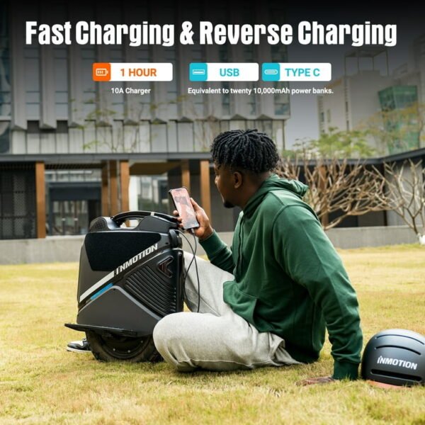 NMOTION V9 Hoverboard – Powerful Commuter E-Scooter with 25mph Speed & 30mi Range Best electric unicycle for dog walking - Image 2