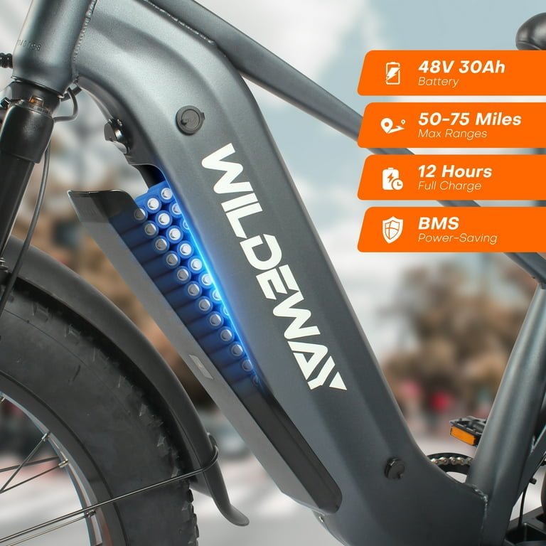 Dual Motors AWD 2600W Electric Bike for Adult 26'', UL2849 48V 30/60AH Removable Battery E-mountain bike 4.0 Fat Tire up to 32MPH Long Range Off-road Ebike Beach Dual Hydraulic&Brakes E-Bicycle - Image 9