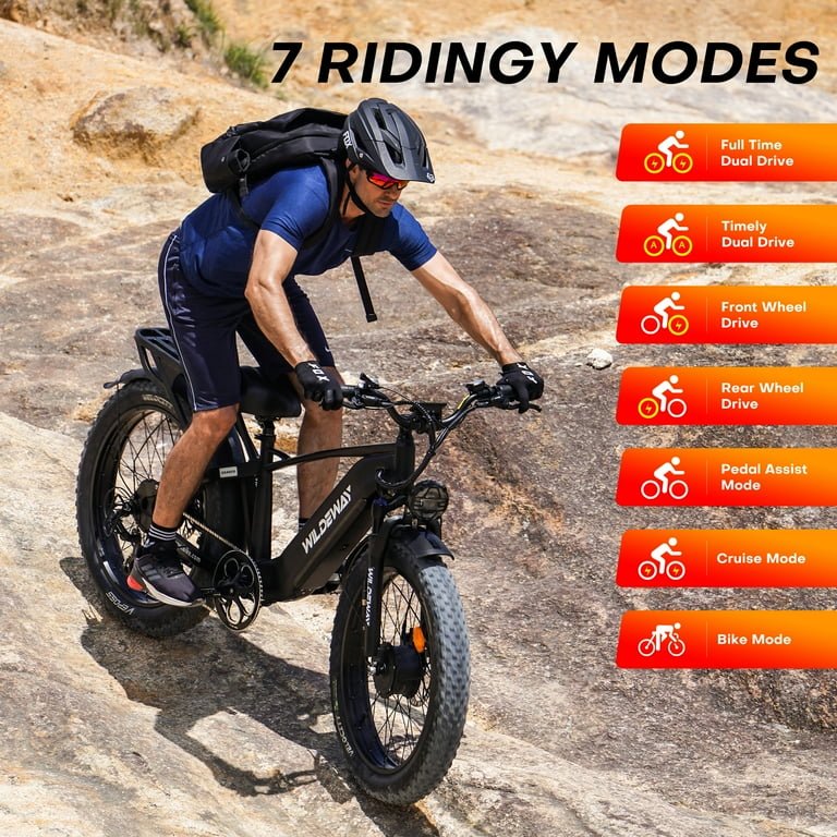 Dual Motors AWD 2600W Electric Bike for Adult 26'', UL2849 48V 30/60AH Removable Battery E-mountain bike 4.0 Fat Tire up to 32MPH Long Range Off-road Ebike Beach Dual Hydraulic&Brakes E-Bicycle - Image 4