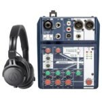 Audio Technica ATH-M60X Studio Headphones+Soundcraft Mixer w/ USB Interface