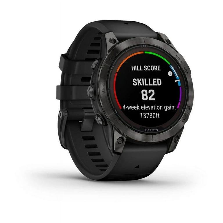 Garmin Fenix 7 Pro Sapphire Solar Edition 47 MM Carbon Gray DLC Titanium with Black Band GPS Smartwatch Built-in Flashlight And Power Sapphire Solar Charging - Image 8
