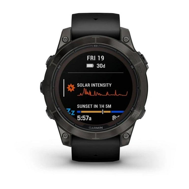Garmin Fenix 7 Pro Sapphire Solar Edition 47 MM Carbon Gray DLC Titanium with Black Band GPS Smartwatch Built-in Flashlight And Power Sapphire Solar Charging - Image 6
