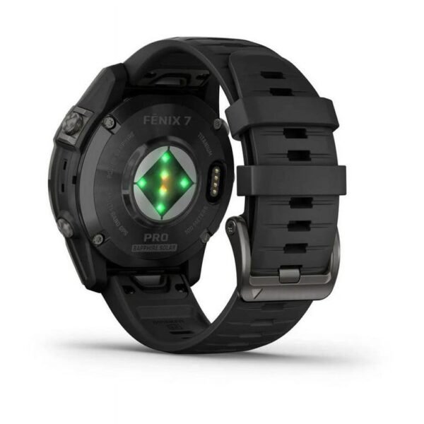 Garmin Fenix 7 Pro Sapphire Solar Edition 47 MM Carbon Gray DLC Titanium with Black Band GPS Smartwatch Built-in Flashlight And Power Sapphire Solar Charging - Image 4