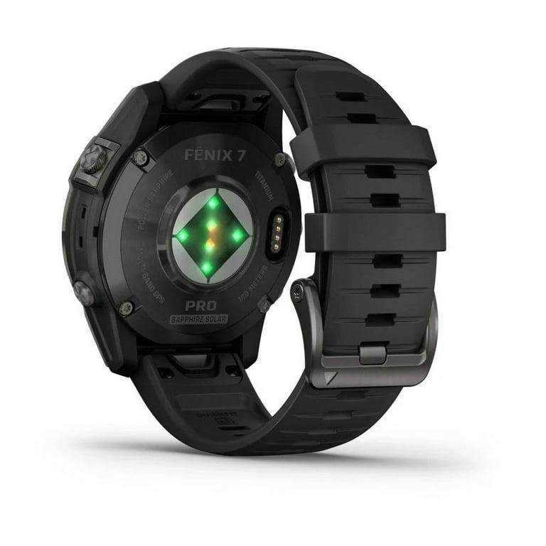 Garmin Fenix 7 Pro Sapphire Solar Edition 47 MM Carbon Gray DLC Titanium with Black Band GPS Smartwatch Built-in Flashlight And Power Sapphire Solar Charging - Image 4