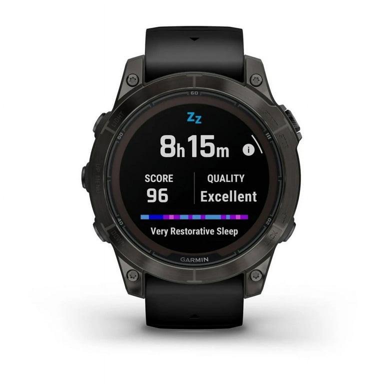 Garmin Fenix 7 Pro Sapphire Solar Edition 47 MM Carbon Gray DLC Titanium with Black Band GPS Smartwatch Built-in Flashlight And Power Sapphire Solar Charging - Image 3