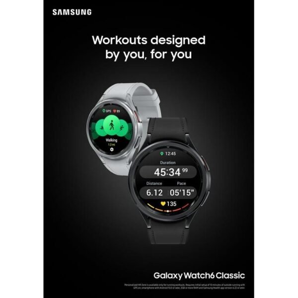 Samsung Galaxy Watch6 Classic 47mm Bluetooth and WiFi Smart Watch, Black - Image 6