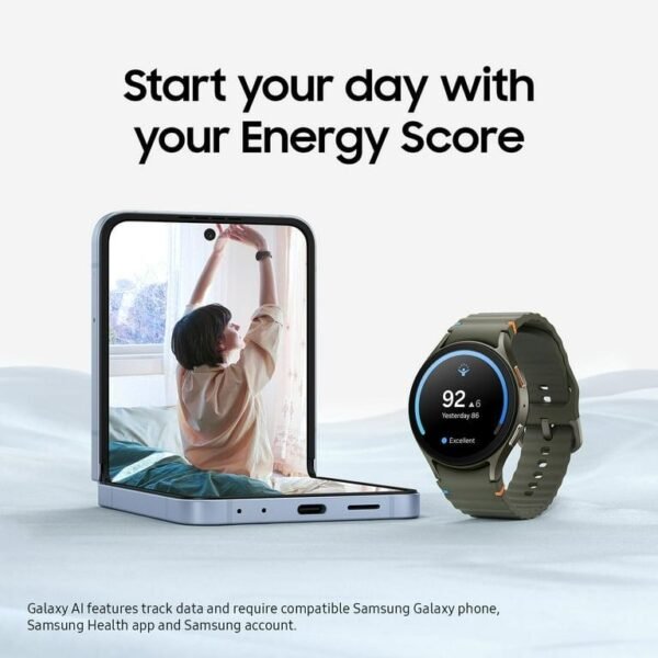 Samsung Galaxy Watch7 40mm Bluetooth and WiFi Aluminum Smart Watch, Cream - Image 7