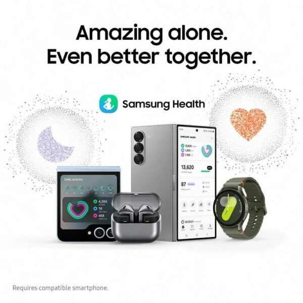 Samsung Galaxy Watch7 40mm Bluetooth and WiFi Aluminum Smart Watch, Cream - Image 5