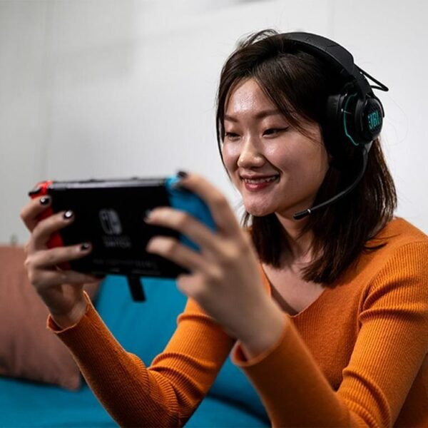 JBL Quantum 910 Wireless Over-Ear Gaming Headphones with Active Noise Cancelling, Bluetooth, & Head Tracking (Black) - Image 8