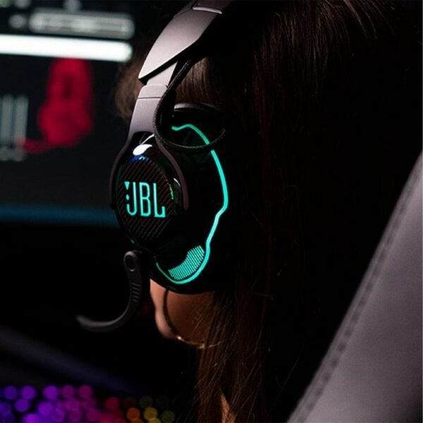 JBL Quantum 910 Wireless Over-Ear Gaming Headphones with Active Noise Cancelling, Bluetooth, & Head Tracking (Black) - Image 6