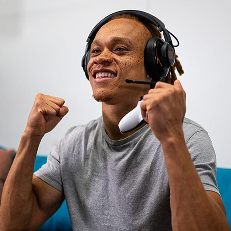 JBL Quantum 910 Wireless Over-Ear Gaming Headphones with Active Noise Cancelling, Bluetooth, & Head Tracking (Black) - Image 3