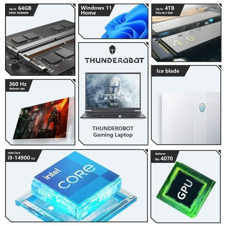 Thunderobot Zero 16 Gaming Laptop, 16" WQXGA 360Hz,Intel Core i9-14900HX, GeForce RTX 4070, 64GB RAM, 4TB SSD, Win 11 H - Image 2