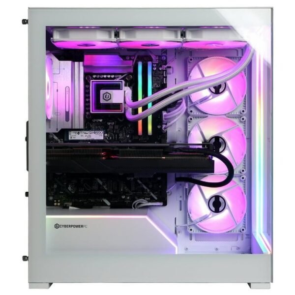 CyberPowerPC Gamer Supreme Liquid Cool Gaming Desktop, Intel Core Ultra 9 285K, 64GB, NVIDIA GeForce RTX 5090 32GB, 4TB SSD, White, SLC10360CPGV8 - Image 6