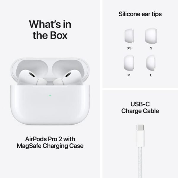 Apple AirPods Pro 2, Wireless Earbuds, Active Noise Cancellation, Hearing Aid Feature - Image 2