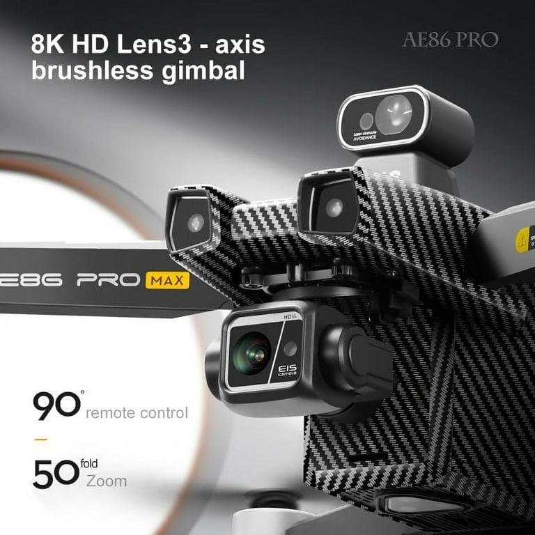 AE86 PRO MAX Screen Control Aerial Drone , Obstacle avoidance drone, Load capacity Endurance 48 minutes, 4K quality, 3-axis stabilized gimbal, Aerial camera, Black/Grey (Gray, 3 Battery_Non-Avoidance) - Image 5