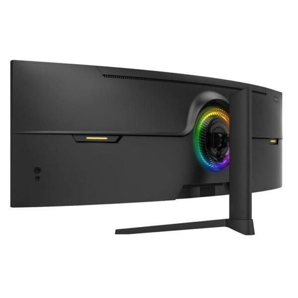CRUA 49 Inch Ultra-Wide Curved Gaming Monitor, 144Hz/165Hz, DFHD (3840x1080p), 1500R,FreeSync, 32:9, 120% sRGB, HDMI 2.1 & DP 1.4, Wall Mount Install, Black - Image 4