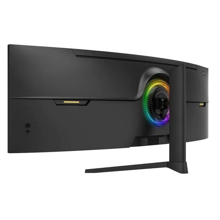 CRUA 49 Inch Ultra-Wide Curved Gaming Monitor, 144Hz/165Hz, DFHD (3840x1080p), 1500R,FreeSync, 32:9, 120% sRGB, HDMI 2.1 & DP 1.4, Wall Mount Install, Black - Image 4