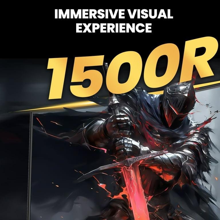 CRUA 49 Inch Ultra-Wide Curved Gaming Monitor, 144Hz/165Hz, DFHD (3840x1080p), 1500R,FreeSync, 32:9, 120% sRGB, HDMI 2.1 & DP 1.4, Wall Mount Install, Black - Image 5