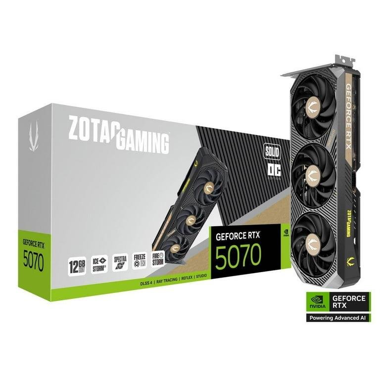 ZOTAC GAMING GeForce RTX 5070 SOLID OC - Graphics card - GeForce RTX 5070 - 12 GB GDDR7 - PCIe 5.0 x16 - 3 x DisplayPort, HDMI - Image 6