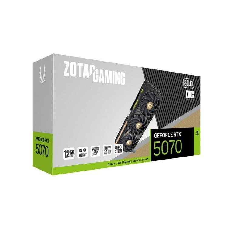 ZOTAC GAMING GeForce RTX 5070 SOLID OC - Graphics card - GeForce RTX 5070 - 12 GB GDDR7 - PCIe 5.0 x16 - 3 x DisplayPort, HDMI - Image 7
