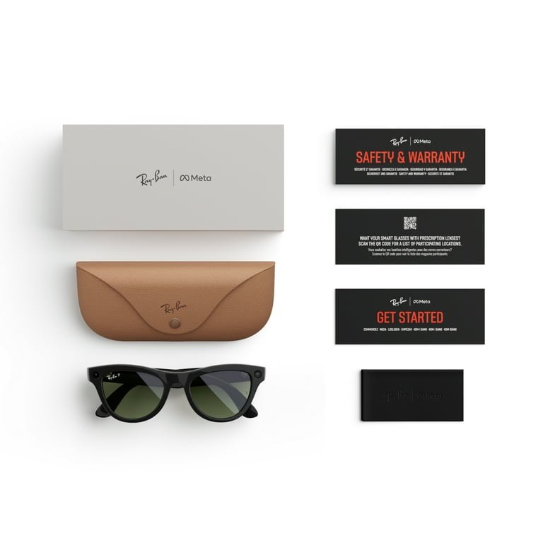 Ray-Ban Meta, Skyler Glasses with Meta AI, Audio, Photo, Video Compatibility, Shiny Black, Polarized Green Lenses, Regular Fit - Image 7